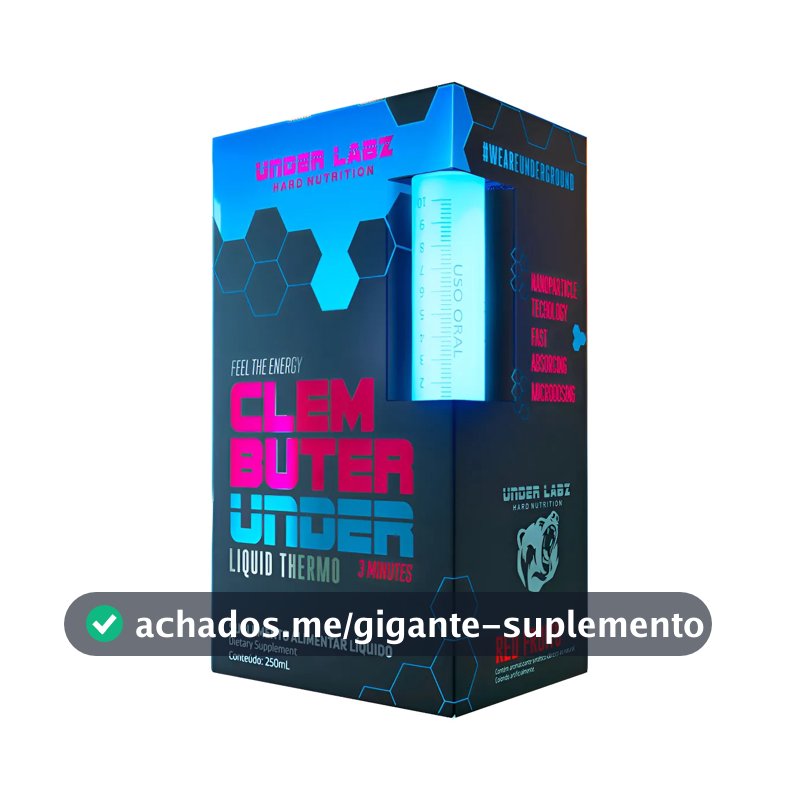 Clembuter Under Labz Fast Dose 250ml Termogenic Liquido Sabor Red Frutis