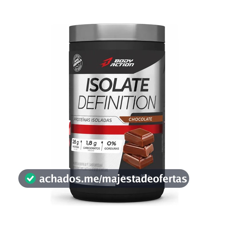 Proteína Bodyaction Tradicional Isolate Definition em pó sabor Chocolate x 900g