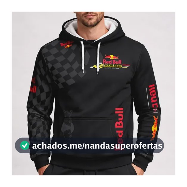 Conjunto Blusa Moletom Redbull Blusa De Frio + Calça Premium