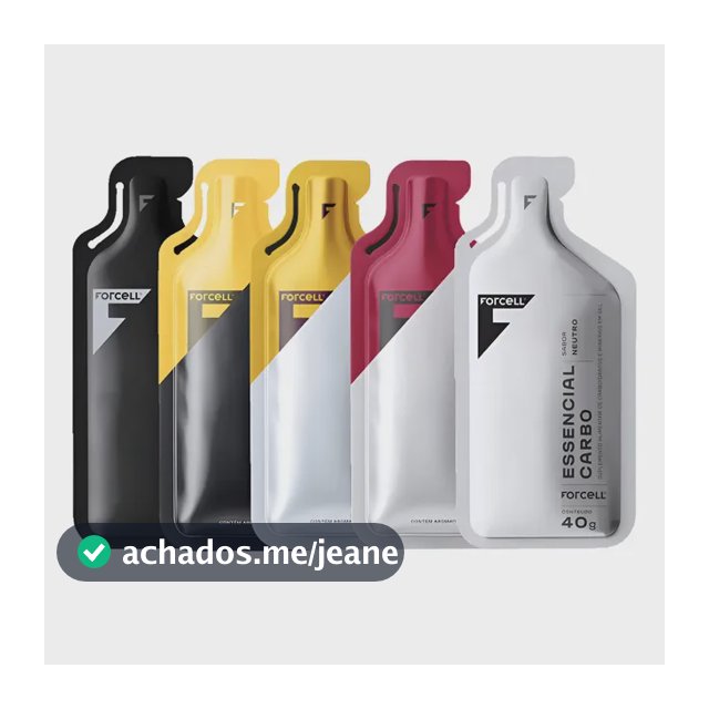 Forcell Gel Essencial Carbo 40g Sabor Variados Kit 5 Sachês