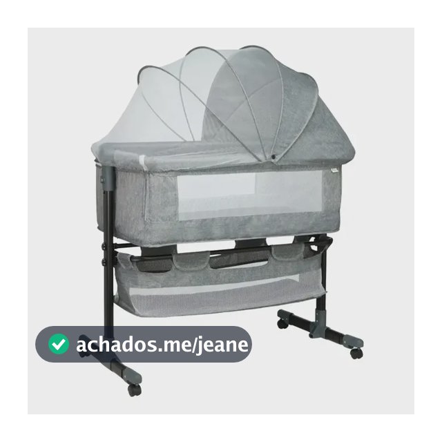 Berço Portátil Bebê Acoplado Co-Bed Connect Maxi Baby - CINZA