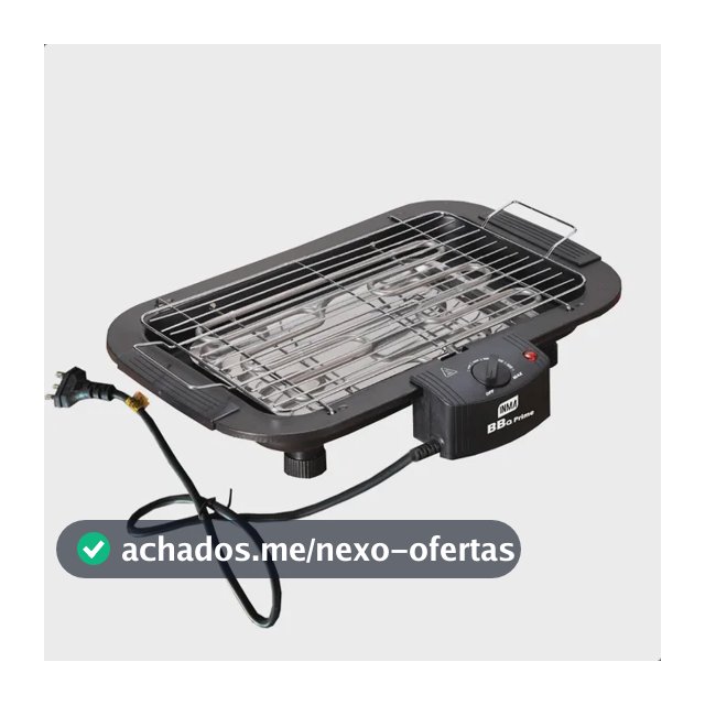 Churrasqueira Elétrica INMA BBQ Prime Com Depósito de Gordura e Termostato Ajustável