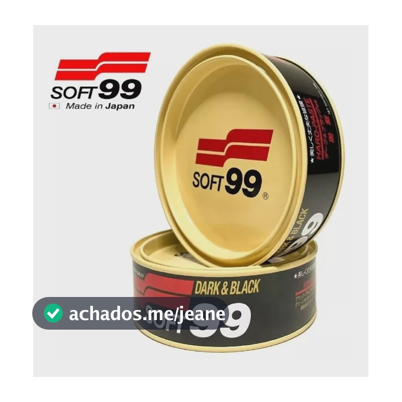Cera de Carnaúba Soft99 Dark & Black 100g Automotiva para Carros Escuros