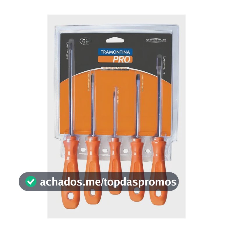 Jogo De Chave De Fenda/phillips 5 Pçs Tramontina Pro