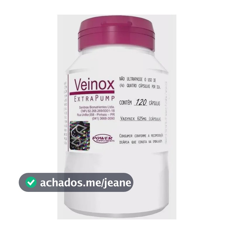 Veinox (120 Caps) Melhor Que Dilatex- Power Supplements Sabor Sem sabor