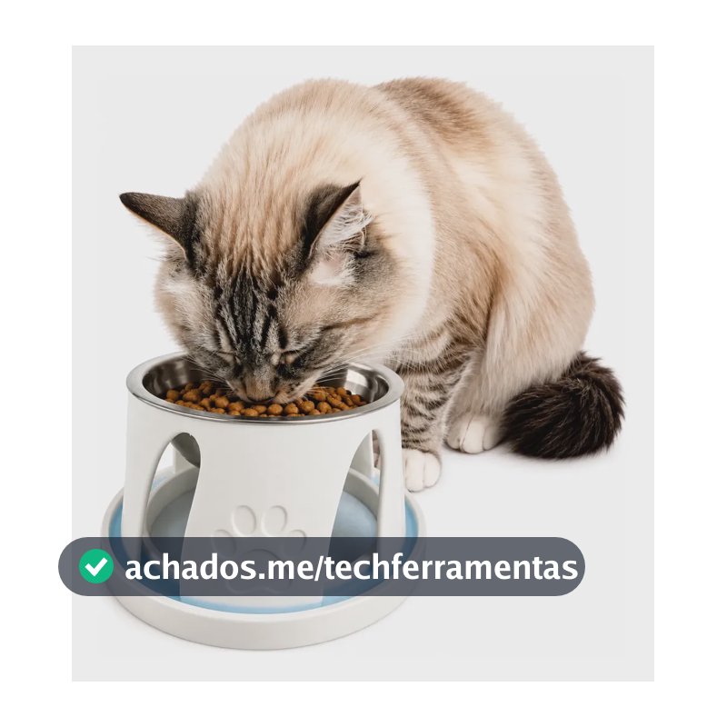 Comedouro Anti Formiga Elevado Inox Premium P/ Cães E Gatos 1 Unidade Branco-p