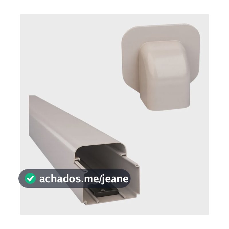 Kit Canaleta Cb80 1m + Terminal Acab Ar Condicionado Split