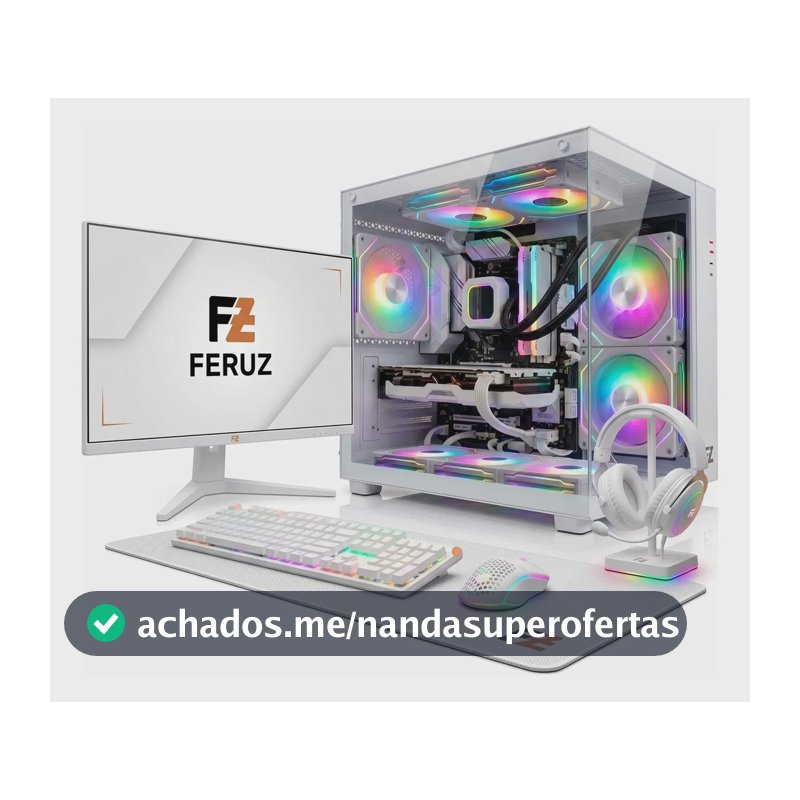 Pc Gamer Branco I7 32gb Computador Placa Video Ddr5 Completo 620 Gb 32 Gb Nvidia Gtx 4gb Ddr5