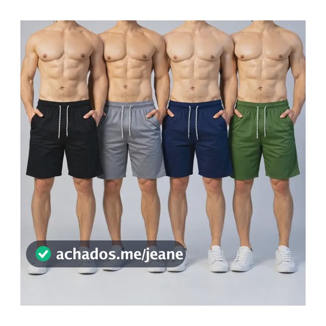 Kit 4 Shorts Tactel Masculino Academia Treino Casua Praia