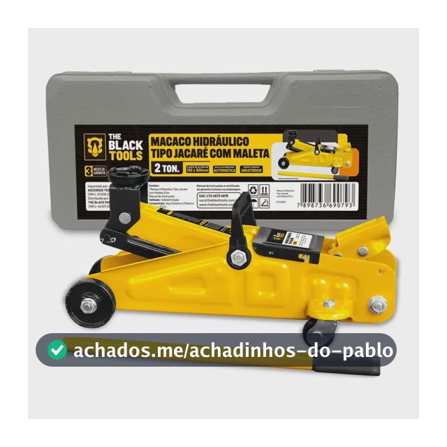 Macaco Jacaré Hidraulico 2t Jacarézinho Mecânico Com Maleta Bth200k The Black Tools