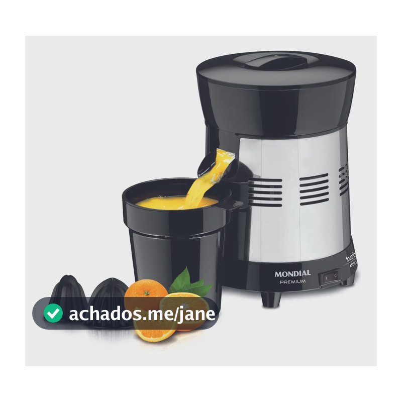 Extrator de Sucos E-10 Turbo Premium Com Potência De 250W Cor Preto e Inox Mondial
