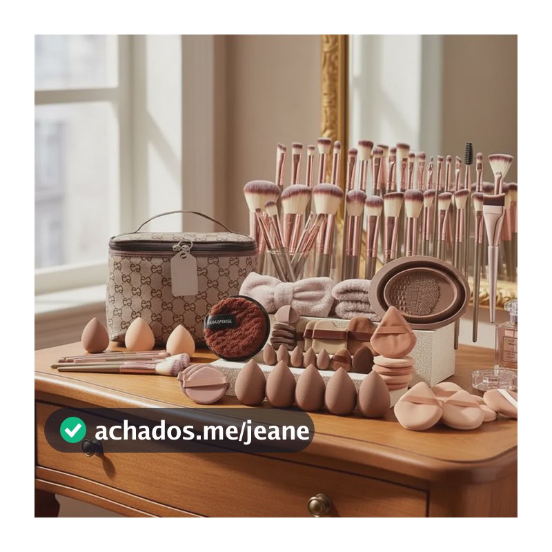 67 Pincéis Maquilhagem Profissionais E Utensílios Cosméticos Marrom