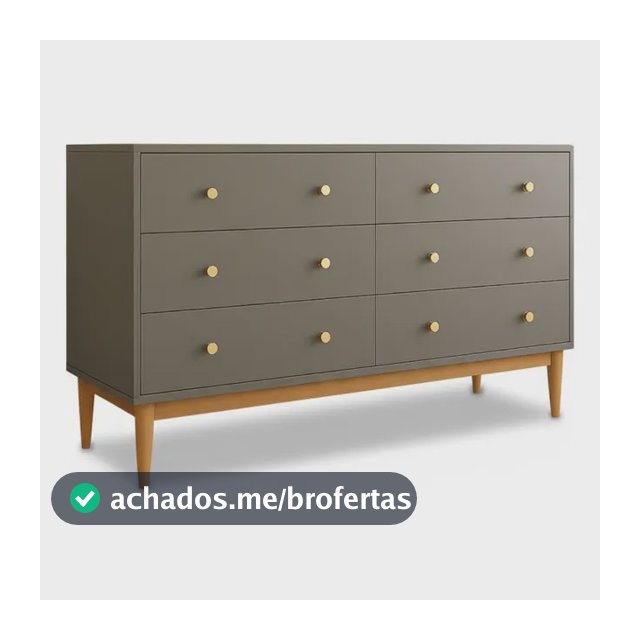 Cômoda Industrial 6 Gavetas P/ Quarto Casal Design Moderno