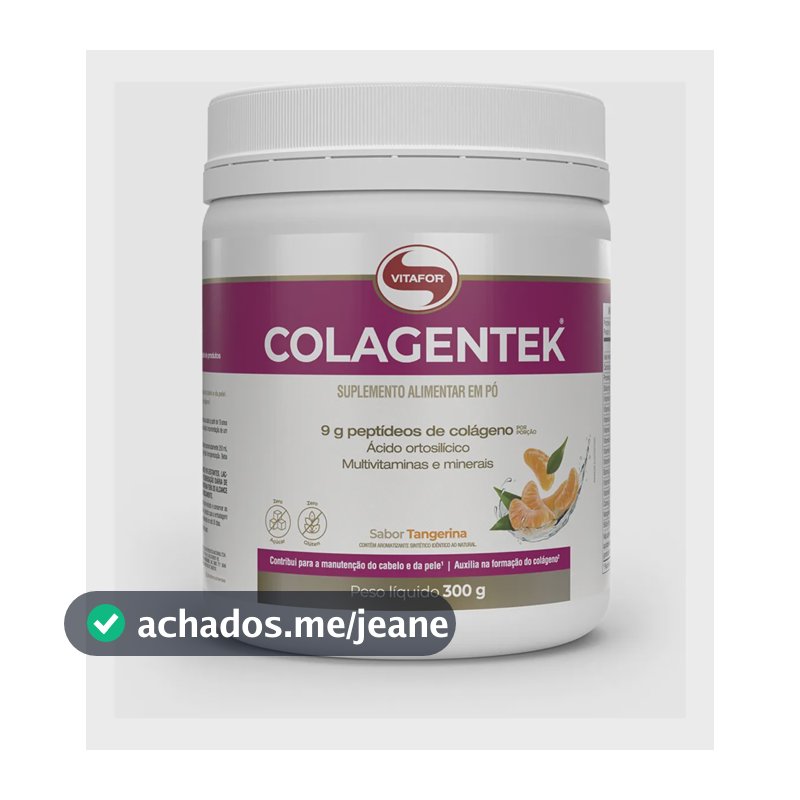 Suplemento alimentar Colagentek Tangerina 300g Vitafor