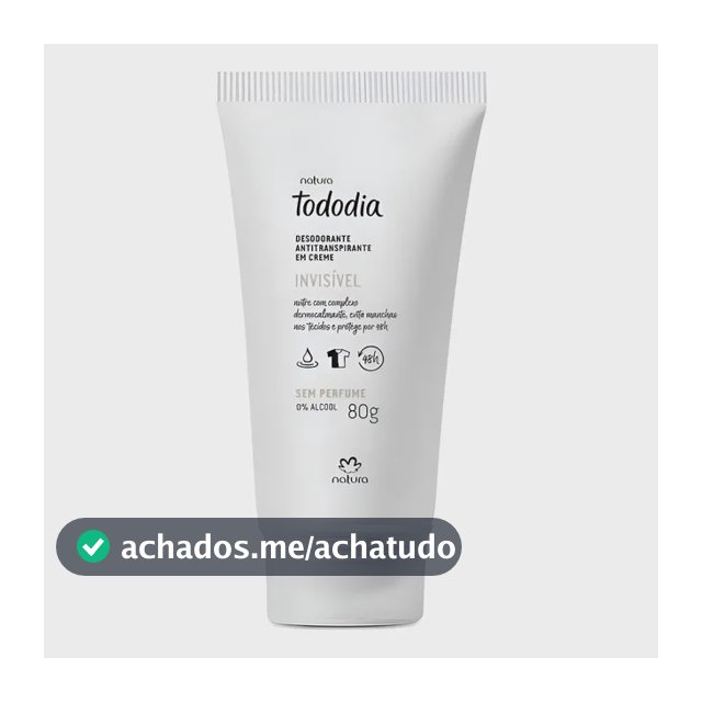 Desodorante Em Creme Natura Tododia Sem Perfume 80g