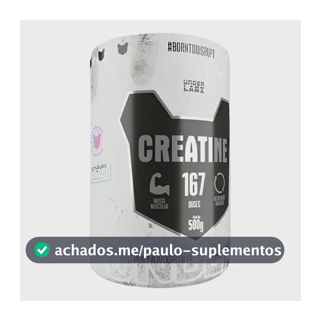 Creatina Monohidratada 100% Pura Under Labz Creatine 500g Sabor Sem Sabor