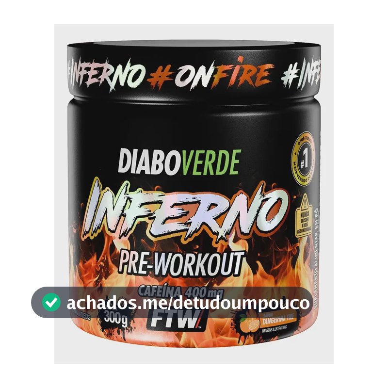 Suplemento FTW Diabo Verde Diablo en pó sabor tangerina fire x 300g