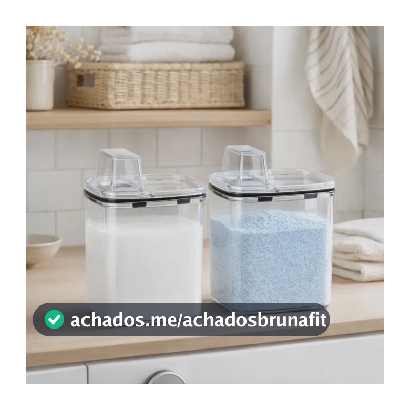 Kit 2 Dispenser Lavanderia Organizador Porta Sabão Amaciante 1,35 L
