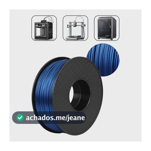Filamento Pla Silk Masterprint Azul Seda Brilho 1kg 1.75mm Silk Azul