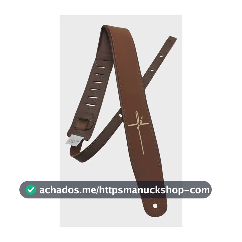 Correia Alça Guitarra Violão Baixo Bordada- Basso Cla Fé Mrr Cor Marrom Cla_ Fé Mrr
