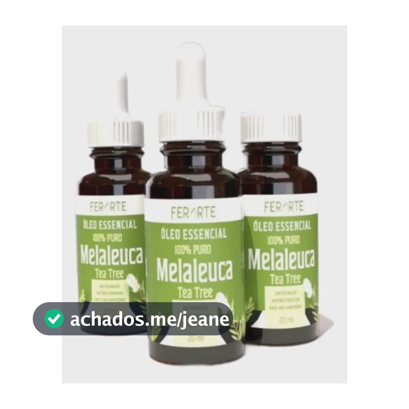 Kit 3 Óleos De Melaleuca 20 Ml100% Puro Ferarte Trata Fungos