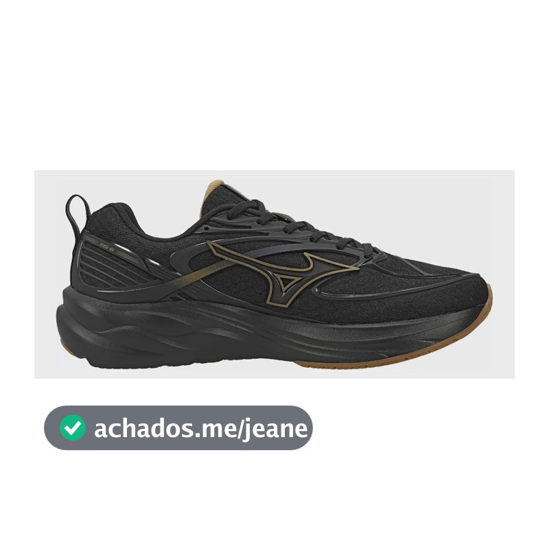 Tênis Masculino Space 6 Mizuno 1069-preto/preto Liso 41 Br