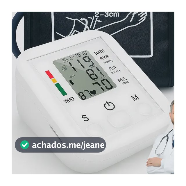 Aparelho Medidor De Pressão Arterial Digital Automático De Braço Monitor Inteligente Com Tela Lcd Grande, Detecção De Arritmia, Memória Para Leituras E Operação Simples Branco