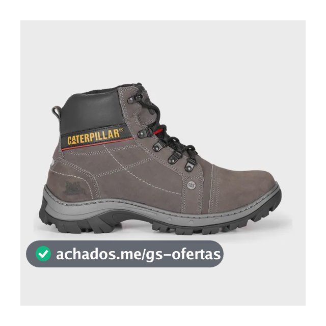 Bota Caterpillar Adventure Couro Impermeável Antiderrapante