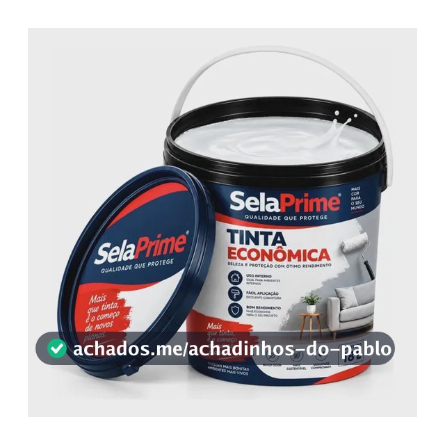 Tinta Selaprime 18l Econômica Para Sala Quarto E Escritório Branco Gelo Fosco