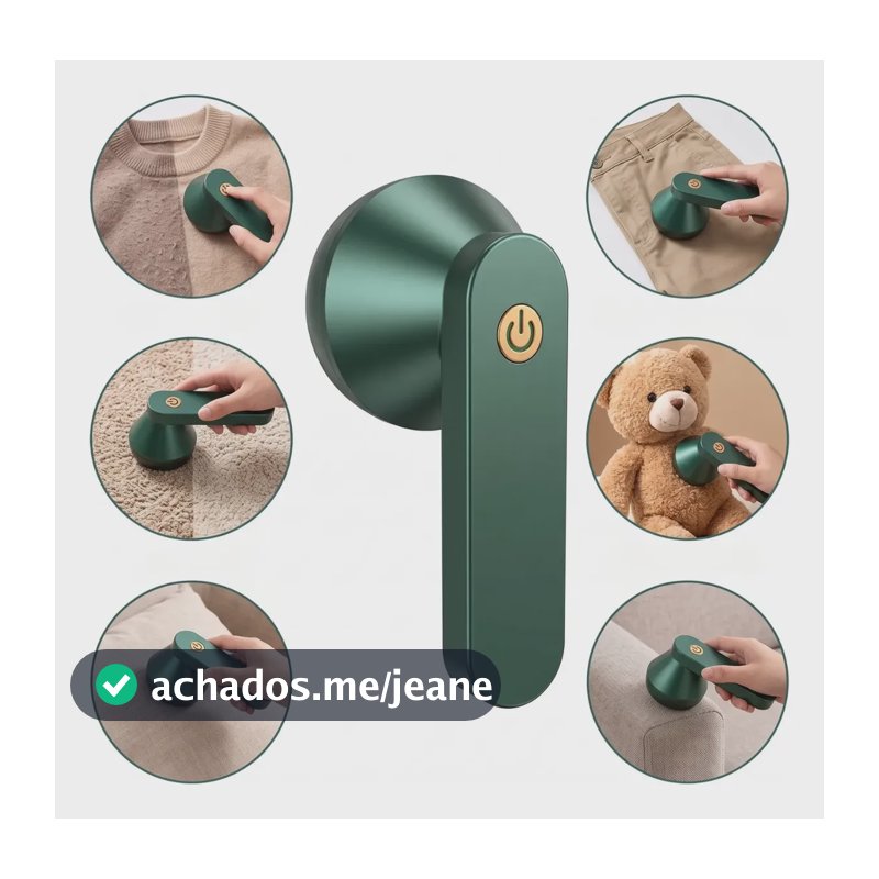 Papa Bolinhas Elétrico Recarregável Usb Tira Pelos Roupas Verde-escuro 127/220v