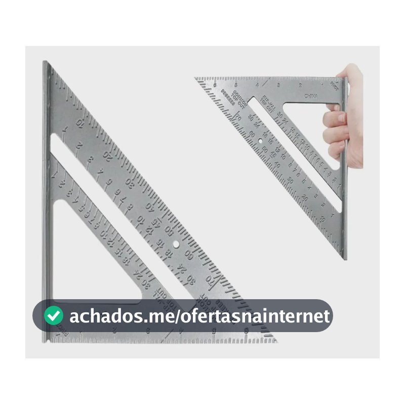 Esquadro Rápido Marceneiro Carpinteiro Triangulo 7 Polegadas