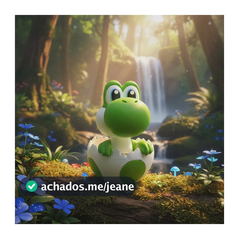 Boneco Baby Yoshi Saindo Do Ovo Super Mario Impresso 3d