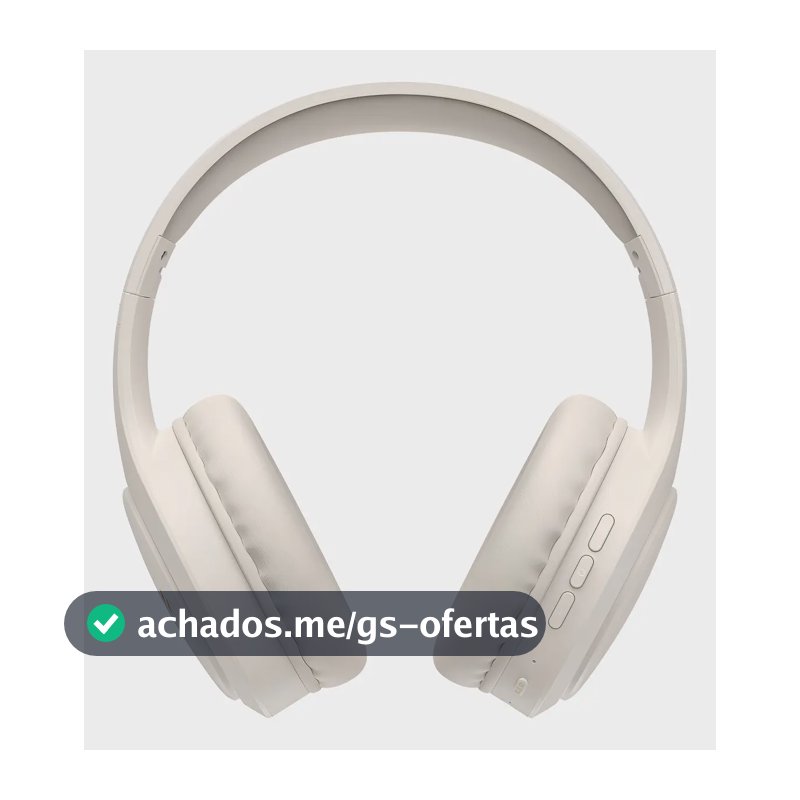 Fone De Ouvido Headphone Dapon H02d Bluetooth 5.1 Over-ear 22 Horas De Bateria Bege