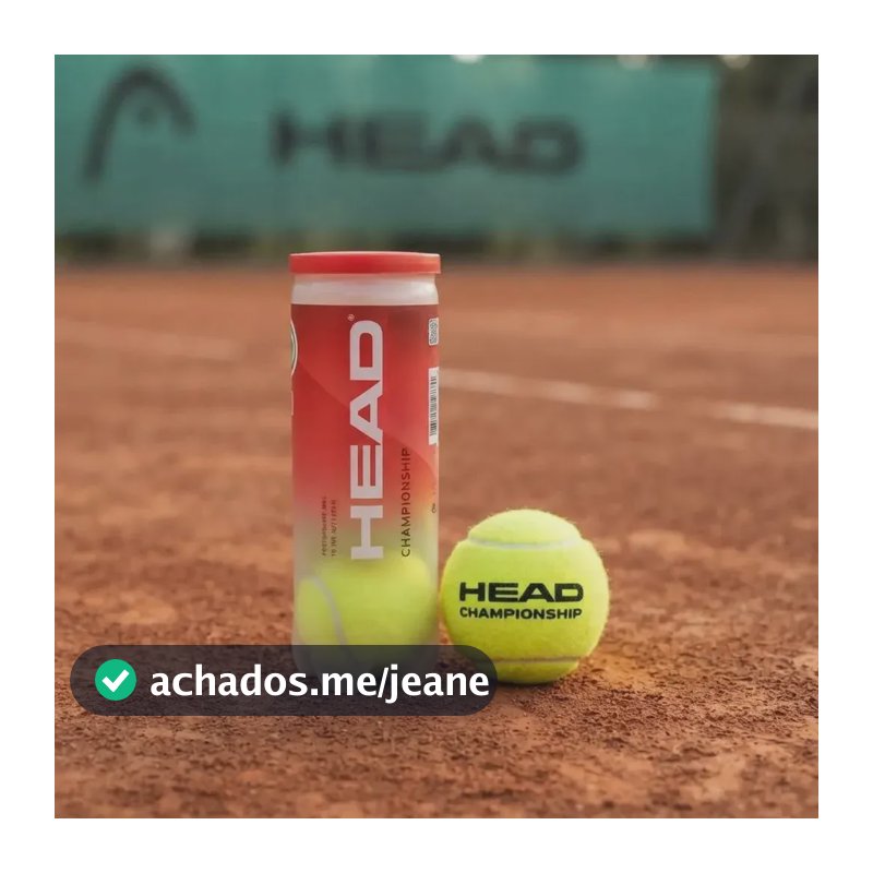 Bola De Tênis Head Championship Bolinha Tubo com 3 Unidades Amarela