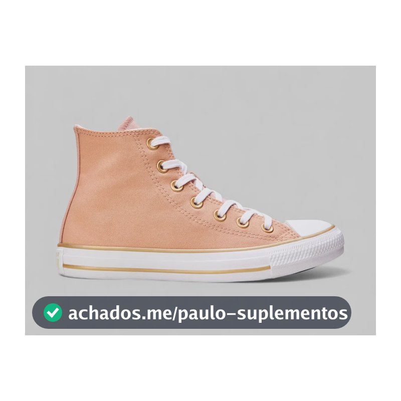 Tênis Converse Feminino Largo Lisa Taylor Ct2833 Longo T Nude Rosa/branco/ouro Liso 37 Br