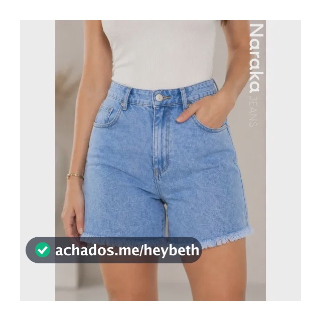 Short Jeans Feminino Meia Coxa Cintura Alta Levanta Bumbum