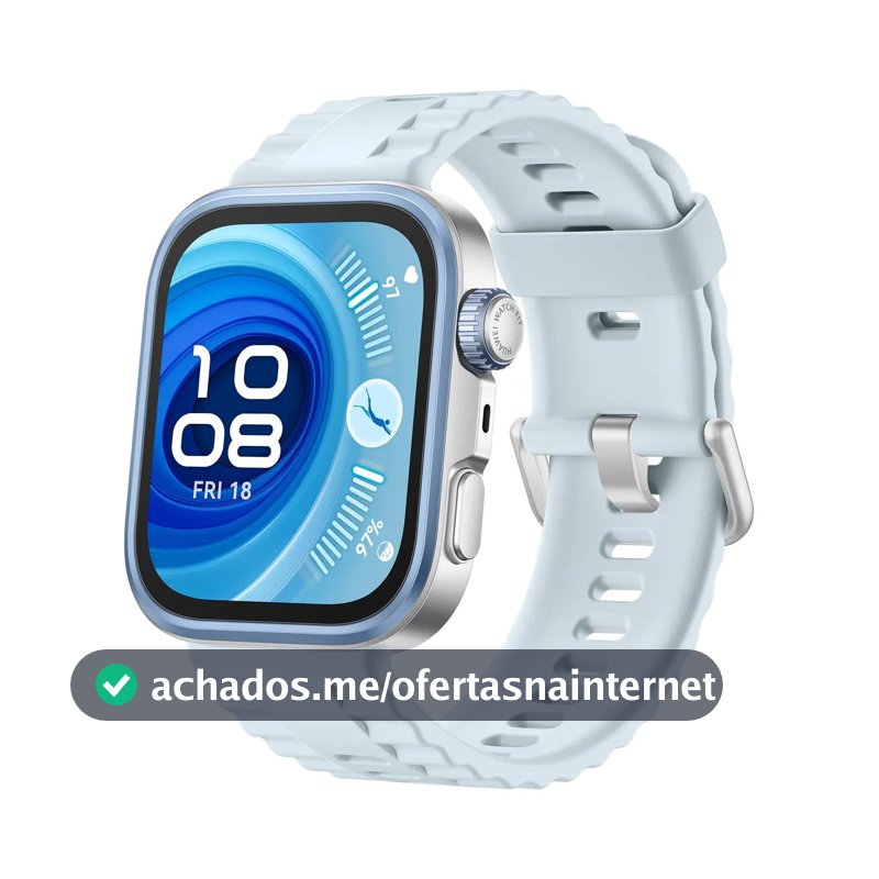 Smartband Huawei Fit 4 Pro Azul-Claro com GPS, NFC e Bateria de 10 Dias