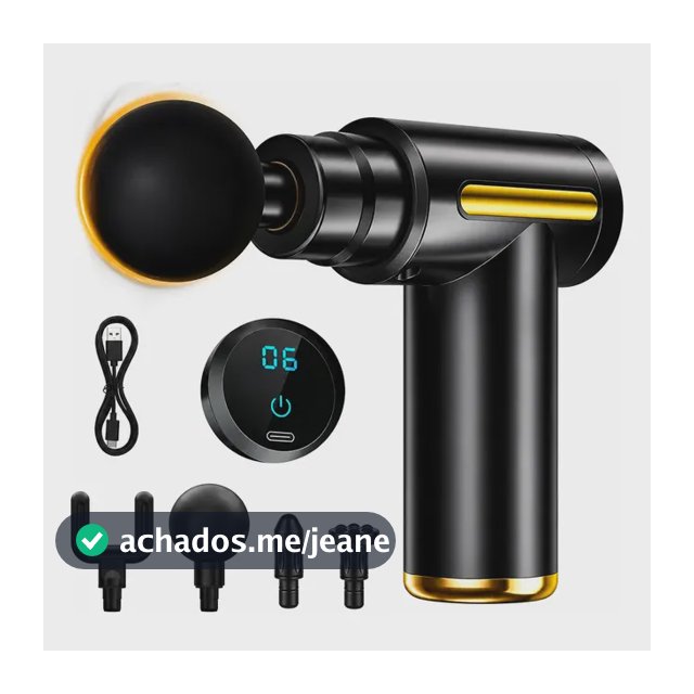 Massageador Pistola Elétrico Profissional Muscular Portátil