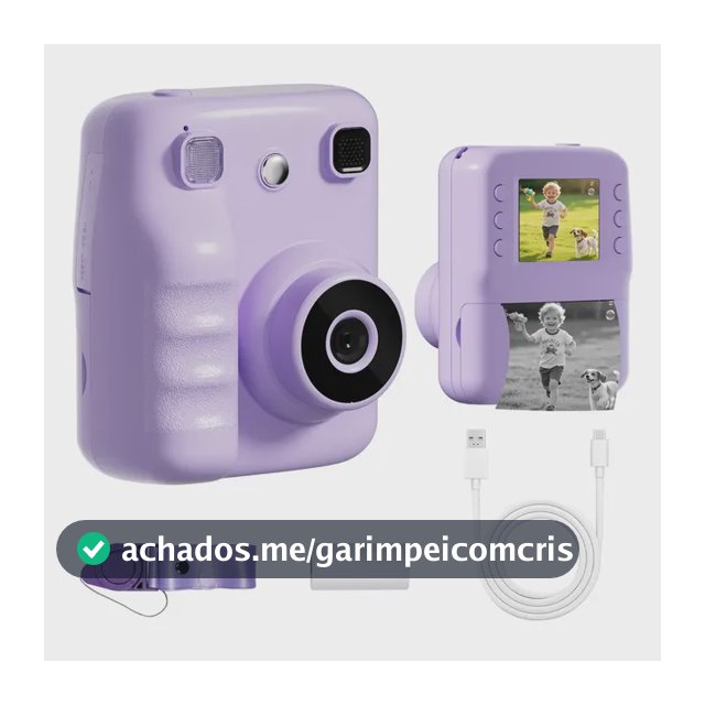 Câmera Digital Instantânea para Crianças Inova com Impressão Térmica e Tela 2.4"