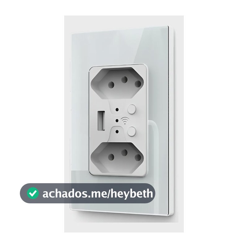 Tomada Inteligente Wi-Fi Tuya Branco Compatível Alexa Google USB