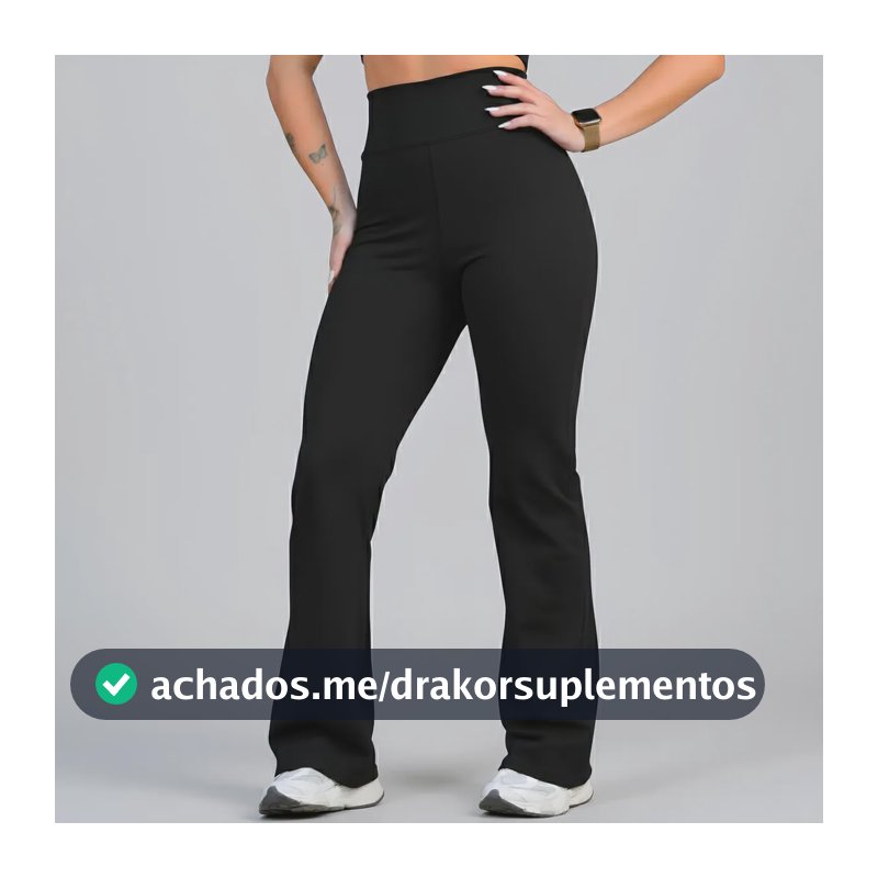 Calça Legging Leg Flare Zero Transparência Grossa Academia