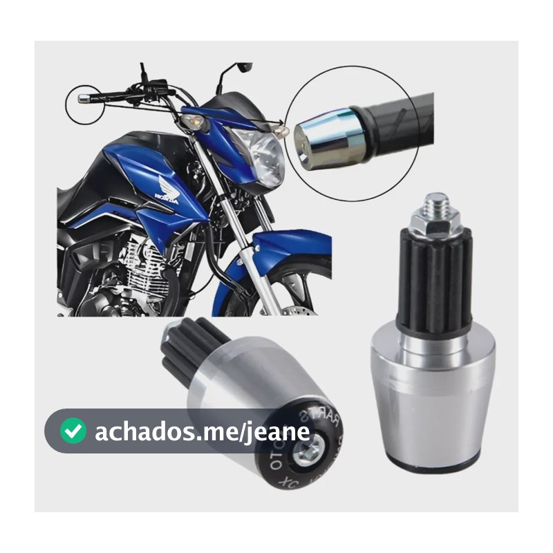 Peso Para Guidão De Moto Universal Cromado Aço Pezinho Pcx Cinza