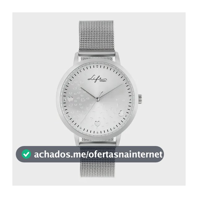 Relógio Life Amor Feminino Aço Prateado