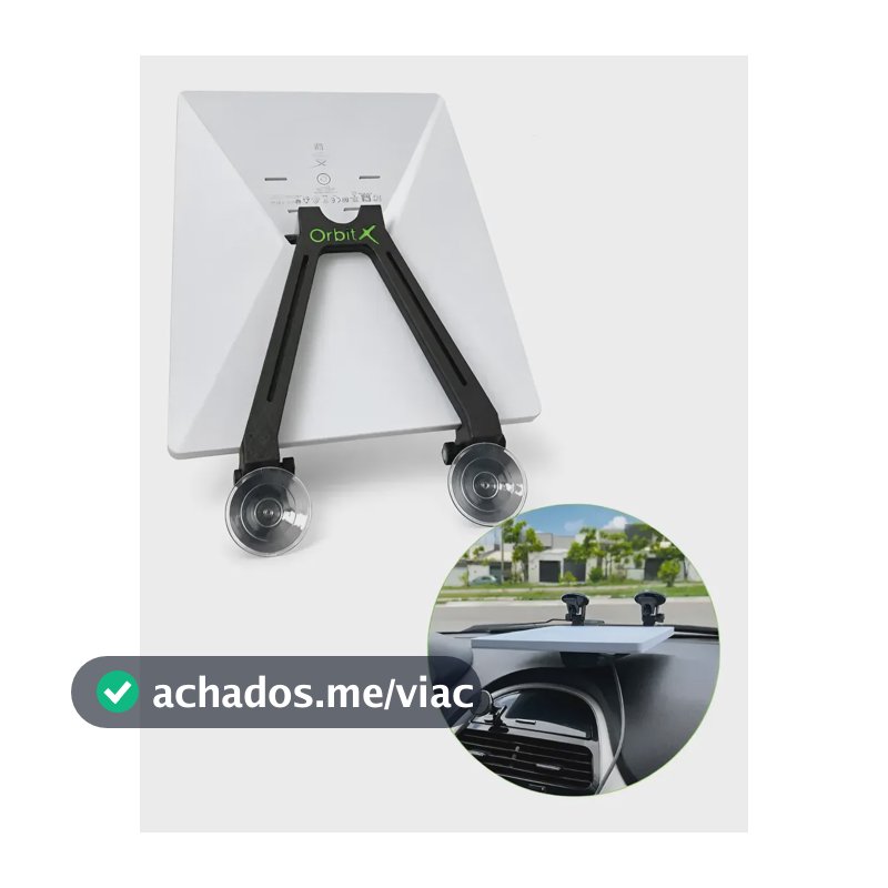 Suporte De Painel Starlink Mini Com Ventosas Antimulta Preto