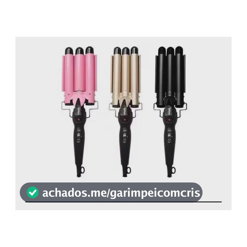 Chapinha  Triondas Ondulador Formador Triplo 22mm Modelador Aleatória
