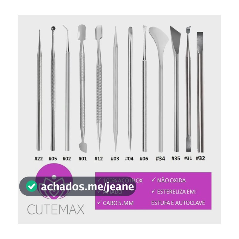 Kit Manicure E Pedicure Profissional Em Inox Autoclavavel