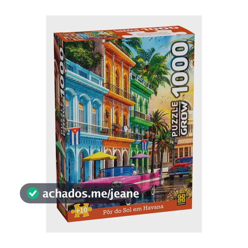 Quebra-Cabeça - 1000 Peças - Pôr do Sol em Havana - 4571