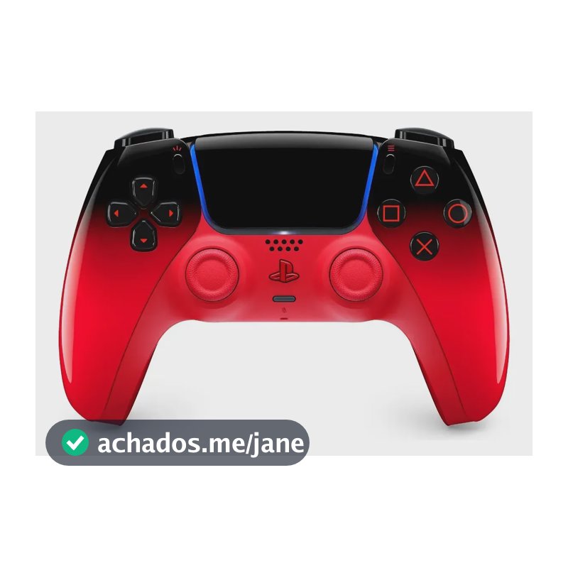 Controle Sem Fio Sony DualSense Hyperpop para PS5, Vermelho Techno Red