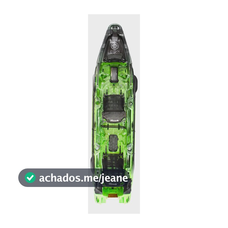 Caiaque Zion Kayak Fishing Brudden Náutica Pesca Motor Cor Lima Com Preto