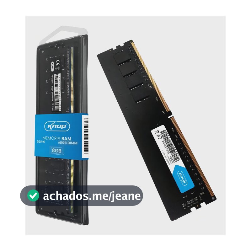 Memória RAM DDR4 8GB 3200MHz DIMM 288 Pinos Gamer Knup Intel Desktop